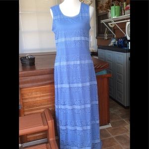 Nurture Blue Long Dress Large NWT